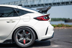 Honda Civic Type-R FL5 2023 2024 with Aftermarket Parts - V Type Style Rear Spoiler Carbon Fiber / FRP from EPR USA