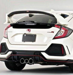 Honda Civic Type-R FK8 2017 2018 2019 2020 2021 with Aftermarket Parts - VRS Style Rear Wing Flap Carbon Fiber / FRP from EPR USA