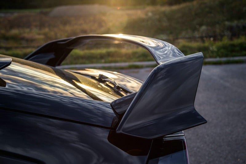 Honda Civic Type-R FK8 2017 2018 2019 2020 2021 with Aftermarket Parts - VRS Style Rear Wing Flap Carbon Fiber / FRP from EPR USA
