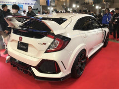 Honda Civic Type-R FK8 2017 2018 2019 2020 2021 with Aftermarket Parts - VRS Style Rear Wing Flap Carbon Fiber / FRP from EPR USA