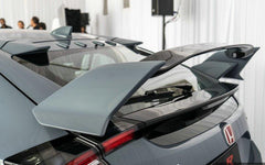 Honda Civic Type-R FK8 2017 2018 2019 2020 2021 with Aftermarket Parts - VRS Style Rear Wing Flap Carbon Fiber / FRP from EPR USA
