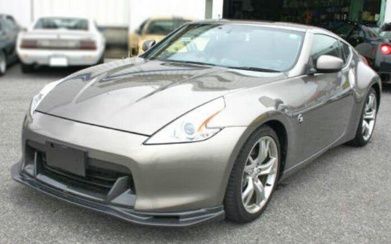 Nissan 370Z Sport Touring Base Fairlady Z Z34 Pre-Facelift 2009 2010 2011 with Aftermarket Parts - TPS Style Front Lip Carbon Fiber / FRP from EPR USA