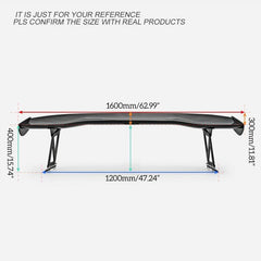 EPR Universal Carbon Fiber J's Racing Type 1 1600mm GT Spoiler - Performance SpeedShop