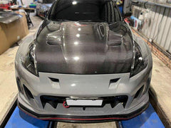 Nissan 370Z Sport Touring Base Fairlady Z Z34 Pre-Facelift 2009 2010 2011 & 370Z Sport Touring Base Fairlady Z Z34 Facelift 2012 2013 2014 2015 2016 2017 2018 2019 2020 & Nismo V1 2009 2010 2011 & Nismo V2 2012 2013 2014 2015 2016 2017 2018 2019 2020 with Aftermarket Parts - Front Bumper Carbon Fiber from EPR USA