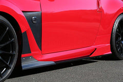Nissan 370Z Sport Touring Base Fairlady Z Z34 Pre-Facelift 2009 2010 2011 & 370Z Sport Touring Base Fairlady Z Z34 Facelift 2012 2013 2014 2015 2016 2017 2018 2019 2020 & Nismo V1 2009 2010 2011 & Nismo V2 2012 2013 2014 2015 2016 2017 2018 2019 2020 with Aftermarket Parts - VRSA2 Style Side Skirts Carbon Fiber / FRP from EPR USA