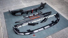 BMW X3 s/x Drive 30i (with M-Package Bumper) & M40i G01 LCI 2022 2023 2024 & X4 xDrive 30i (with M-Package Bumper) & M40i G02 LCI 2022 2023 2024?with Aftermarket Parts - Plustic Style Front Lip ABS from?ArmorExtend