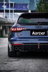 Karbel Carbon Dry Carbon Fiber Rear Diffuser Ver.1 with Brake Light for Audi S4 2020-ON B9.5