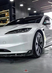 Tesla Model 3 Highland 2024-ON with Aftermarket Parts - AE Style Front Lip Carbon Fiber from?ArmorExtend