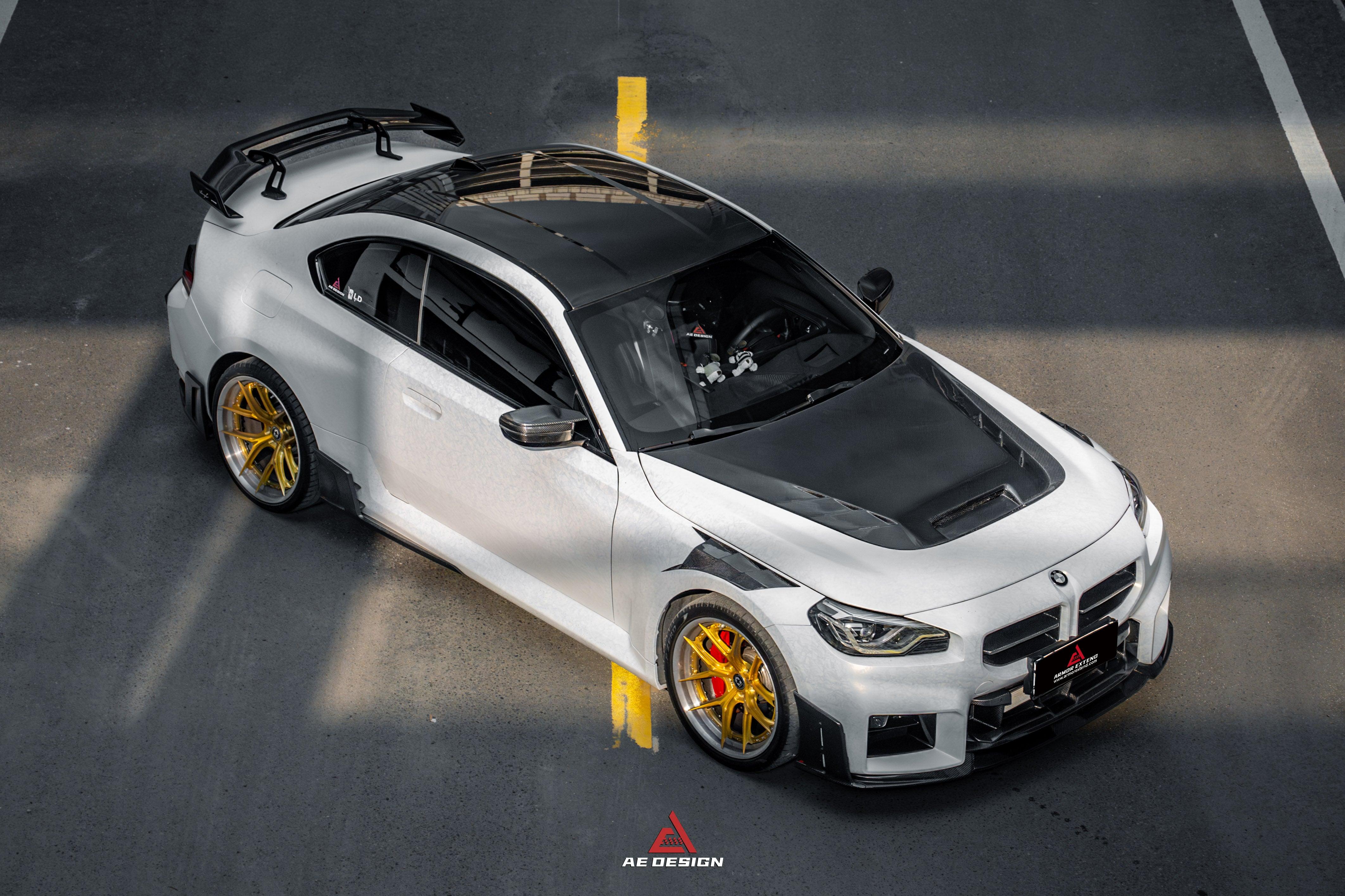 BMW M2 & M2C G87 2023 2024?with Aftermarket Parts - AE V2 Style Front Fenders Carbon Fiber from ArmorExtend