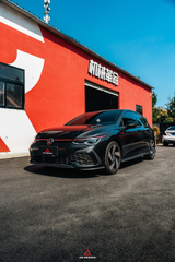 Volkswagen GTI & R-line MK8 2022 2023 2024 with Aftermarket Parts - AE Style Front Lip?Carbon Fiber?from ArmorExtend