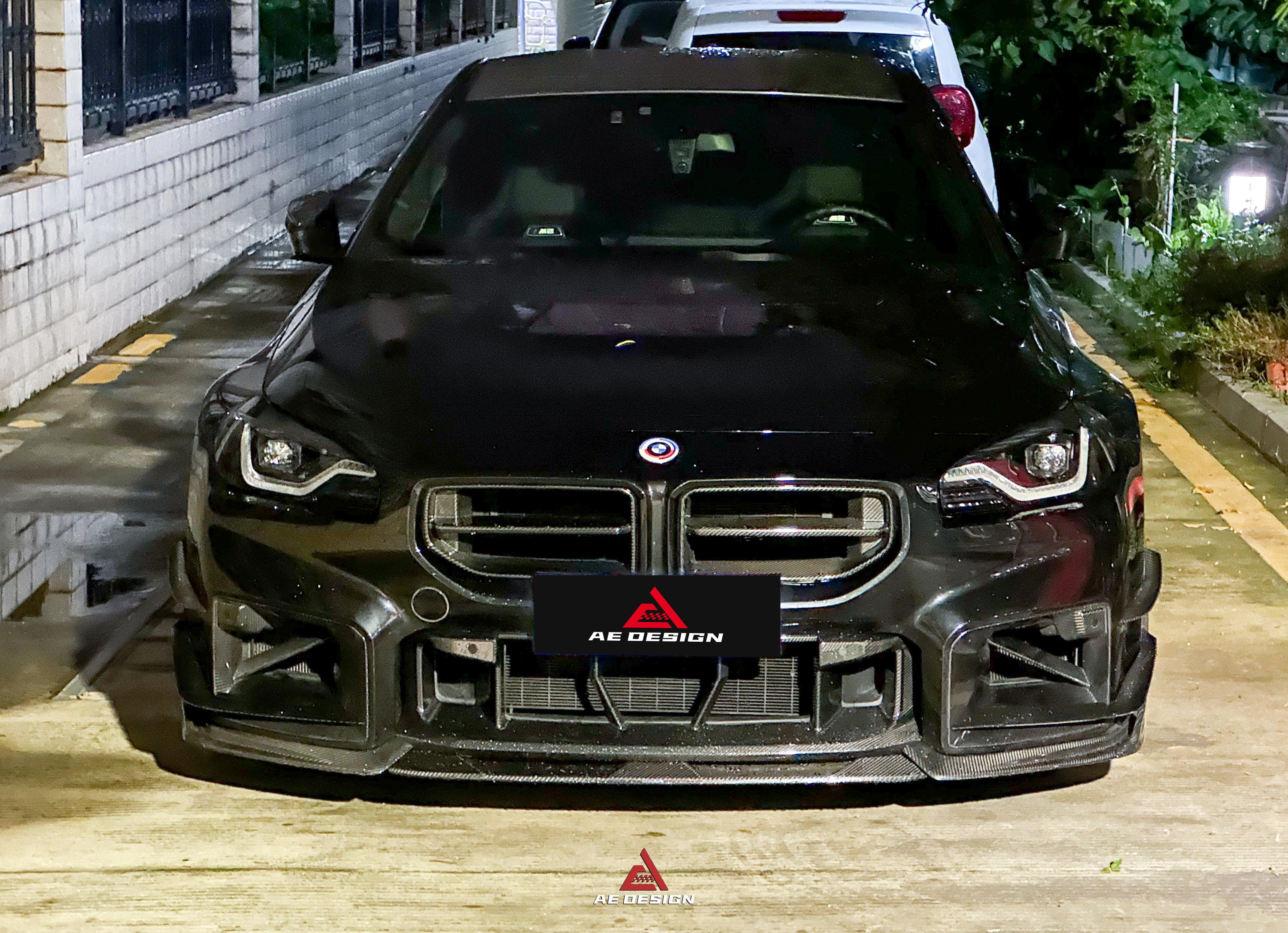 BMW M2/C G87 2023 2024?with Aftermarket Parts - AE Style Lower Grill Carbon Fiber from ArmorExtend