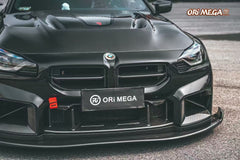 BMW M2 M2CS G87 2023-ON & 2 Series 230i M240i G42 2022-ON with Aftermarket Parts - ART Vented Transparent Glass V2 Style Hood Bonnet Double-sided Dry Pre-preg Carbon Fiber from ArmorExtend