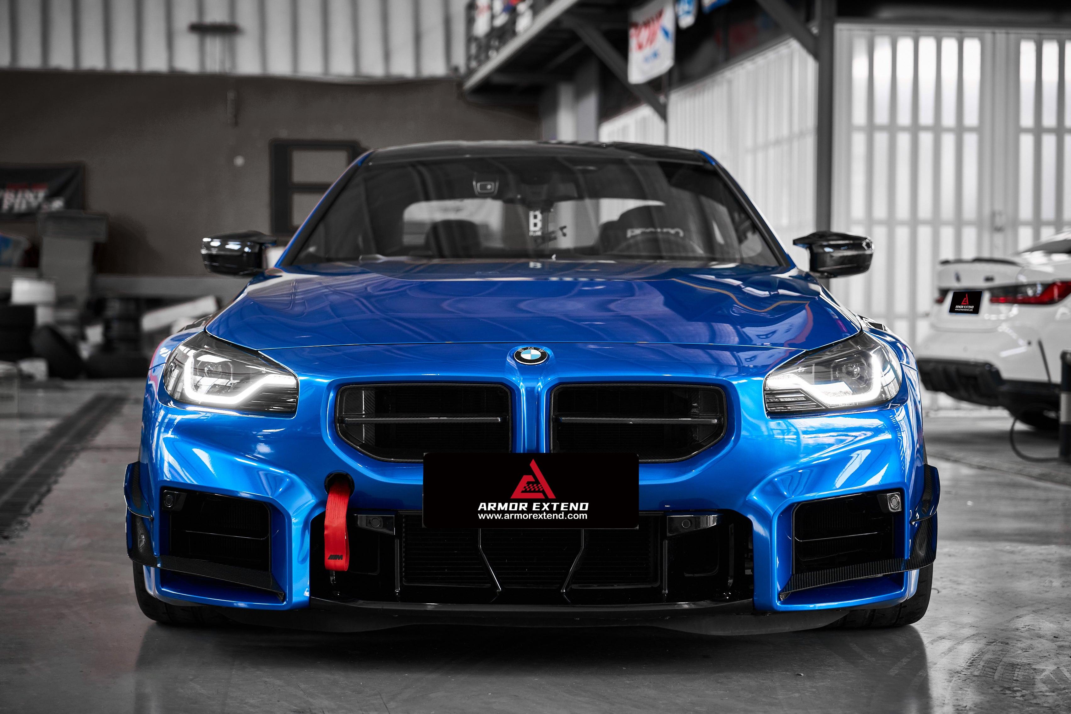 BMW M2 & M2C G87 2023-ON?with Aftermarket Parts - AE Style Front Canards Carbon Fiber from ArmorExtend