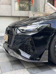 Future Design Blaze Carbon Fiber FRONT LIP SPLITTER for Audi RS6 RS7 C8 2020-ON - Performance SpeedShop
