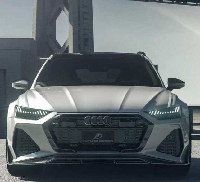 Future Design Blaze Carbon Fiber FRONT LIP SPLITTER for Audi RS6 RS7 C8 2020-ON - Performance SpeedShop