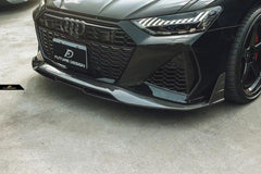 Future Design Blaze Carbon Fiber FRONT LIP SPLITTER for Audi RS6 RS7 C8 2020-ON - Performance SpeedShop