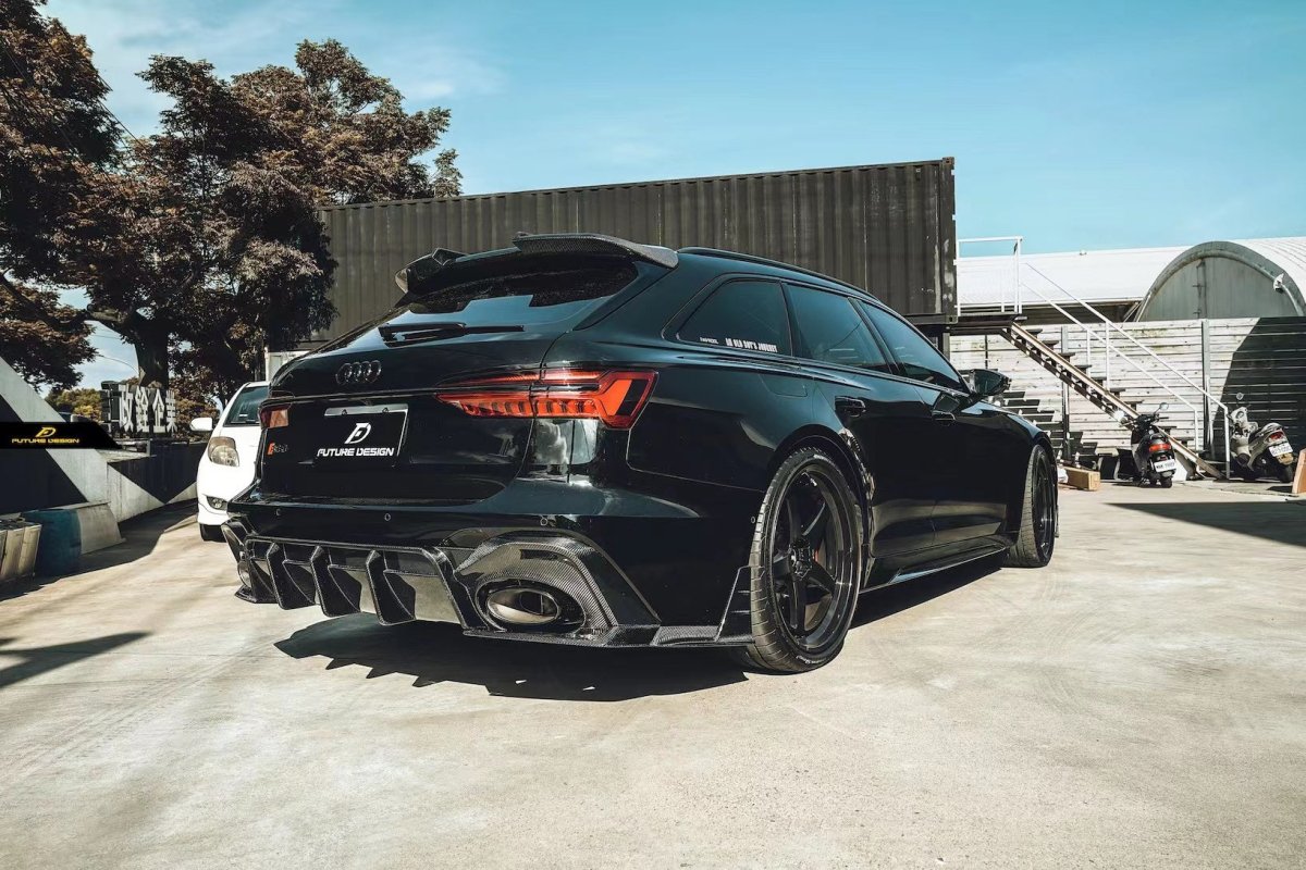 Future Design Blaze Carbon Fiber SIDE SKIRTS for Audi RS6 C8 2020-2022 - Performance SpeedShop