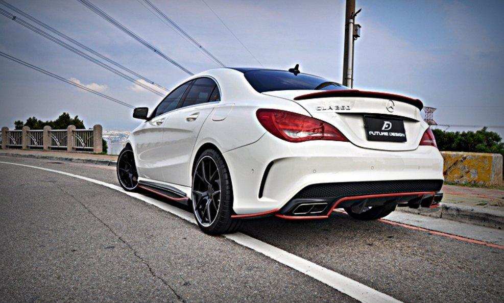 Pair Left + Right Rear Bumper Grille Covers For Mercedes C117 CLA250 / CLA220 2014–2016 – AMG Package Only