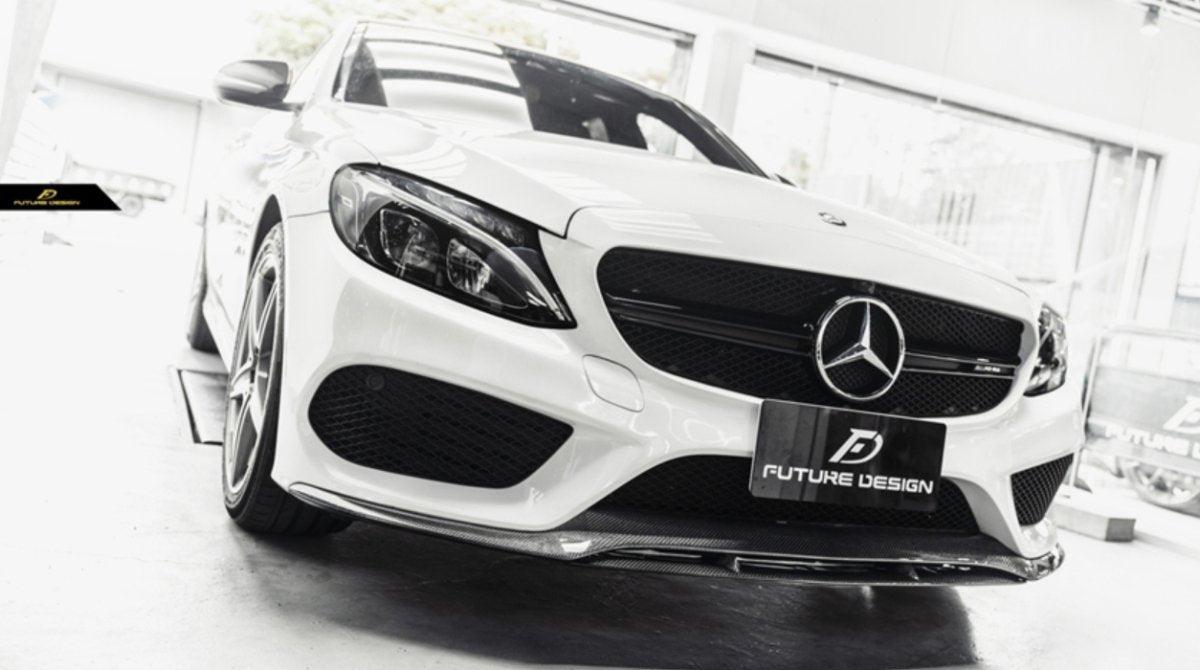 Future Design Carbon ABS Front Grill AMG Style for Mercedes Benz C-Class W205 2015-ON - Performance SpeedShop