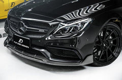 Future Design Carbon B Style Carbon Fiber Front Lip for W205 C63 C63S AMG Sedan Coupe 2015-2021 - Performance SpeedShop