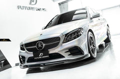 Future Design Carbon Carbon Fiber Front Lip FD GT for W205 C300 2019-ON 2 Door Coupe 4 Door Sedan - Performance SpeedShop