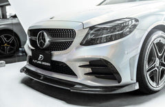 Future Design Carbon Carbon Fiber Front Lip FD GT for W205 C300 2019-ON 2 Door Coupe 4 Door Sedan - Performance SpeedShop