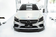 Future Design Carbon Carbon Fiber Front Lip FD GT for W205 C300 2019-ON 2 Door Coupe 4 Door Sedan - Performance SpeedShop