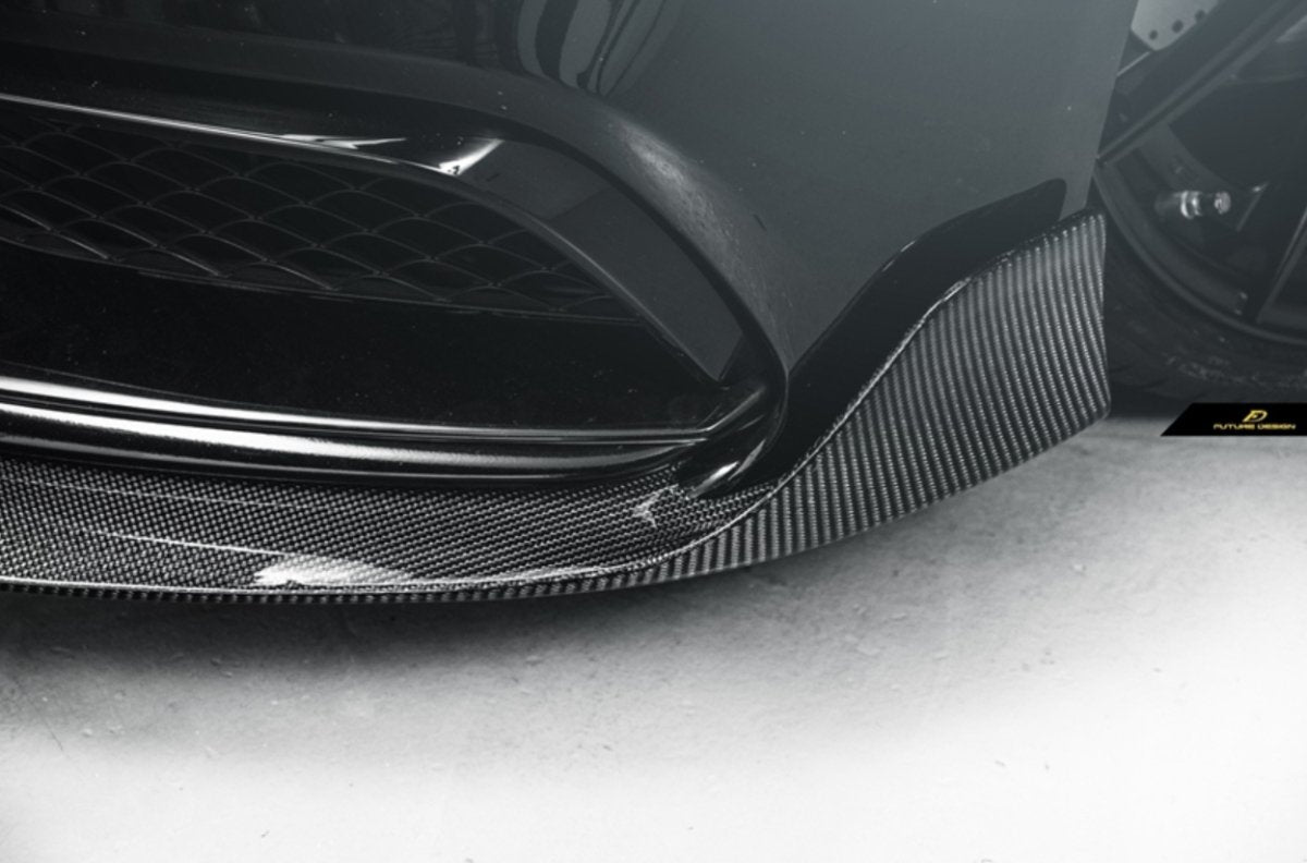 Future Design Carbon Carbon Fiber Front Lip Ver.3 W205 C63 C63S AMG Sedan Coupe 2015-2020 - Performance SpeedShop