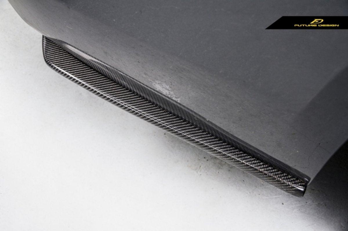 Future Design Carbon Carbon Fiber Rear Bumper Canards FD Style For BMW 5 Series G30 530i 540i 2017-ON - Performance SpeedShop