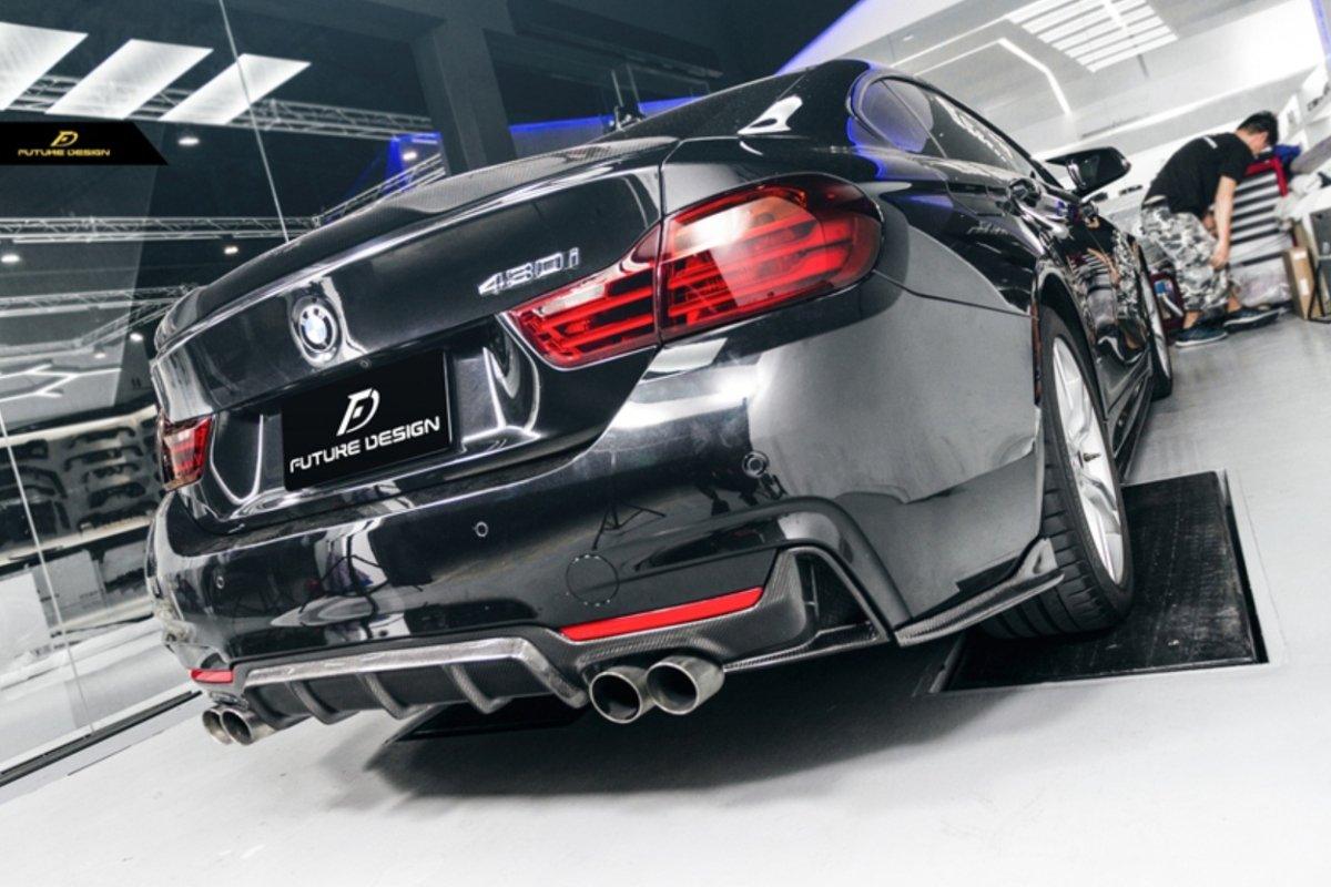Future Design Carbon Carbon Fiber Rear Canards Ver.1 for BMW 4 Series ...