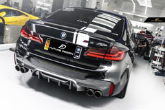 Future Design Carbon Carbon Fiber Rear Diffuser M5 Performance Style For BMW 5 Series G30 530i 540i 2017-ON - Performance SpeedShop