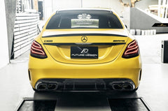 Future Design Carbon ED1 PP Rear Diffuser For Mercedes Benz W205 AMG Sedan 2015-ON - Performance SpeedShop