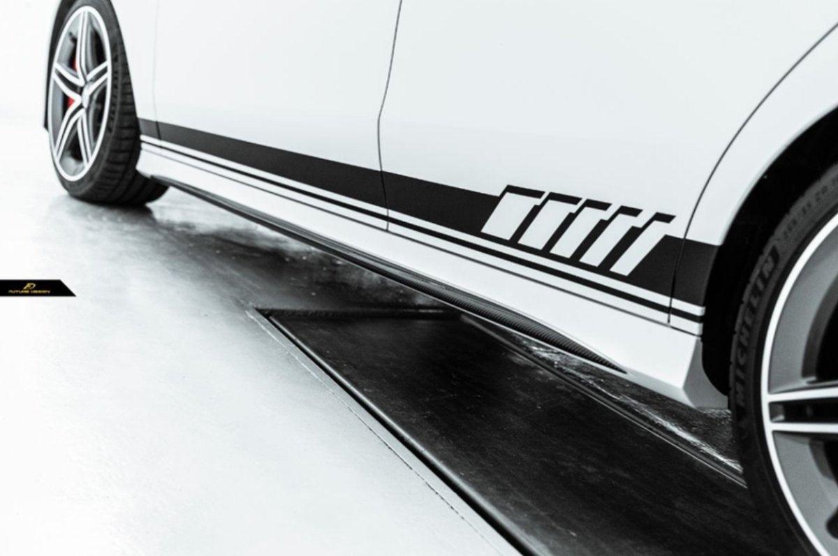 Future Design Carbon FD Carbon Fiber Side Skirts Trim Cover For 2020-ON C118 CLA45 CLA35 CLA250 - Performance SpeedShop