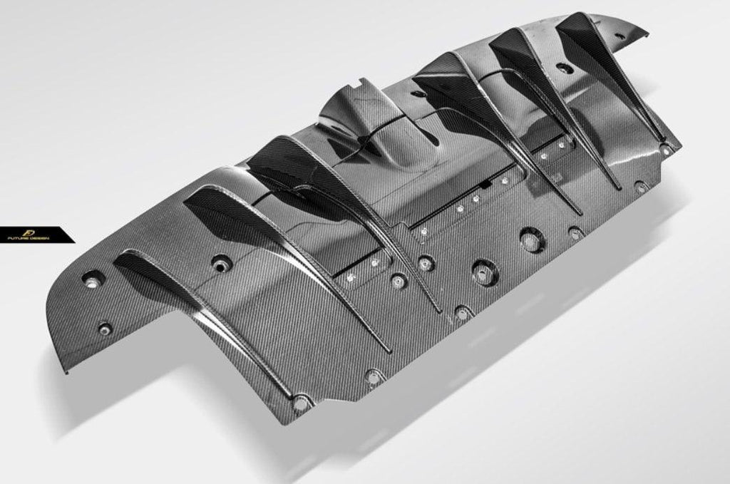 Future Design Carbon Ferrari 488 Carbon Fiber Rear Diffuser (2 Pcs ...