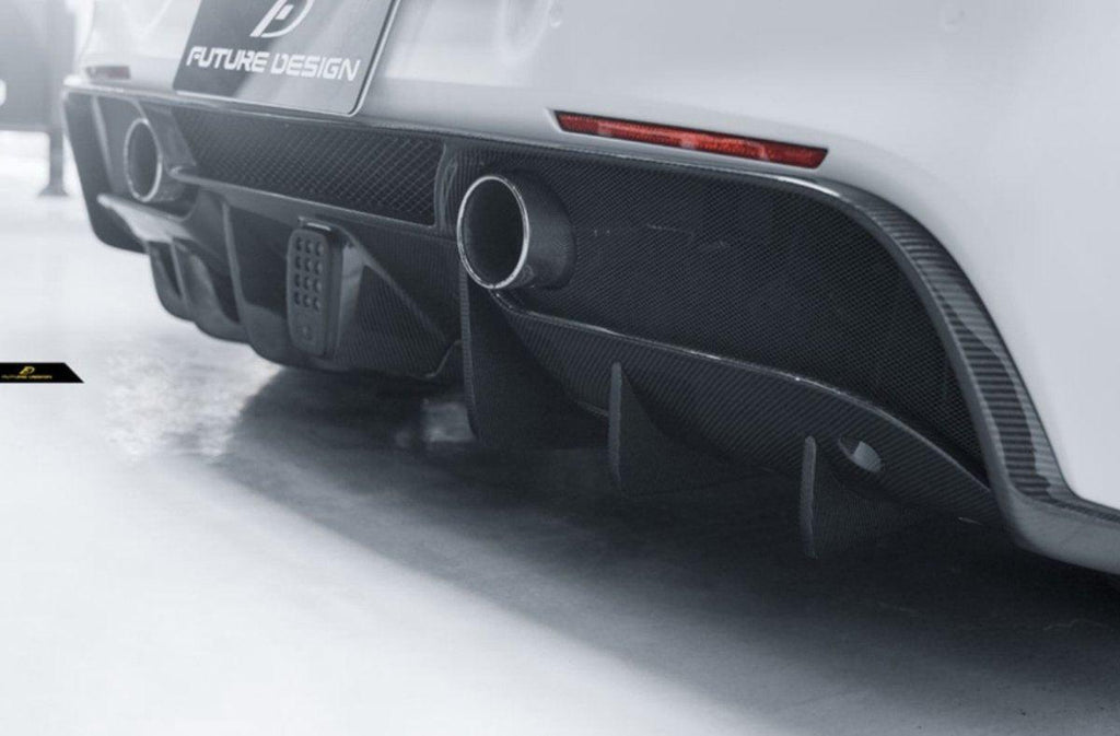 Future Design Carbon Ferrari 488 Carbon Fiber Rear Diffuser (2 Pcs ...