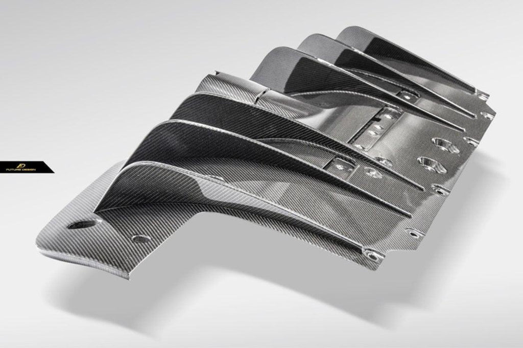 Future Design Carbon Ferrari 488 Carbon Fiber Rear Diffuser (2 Pcs ...