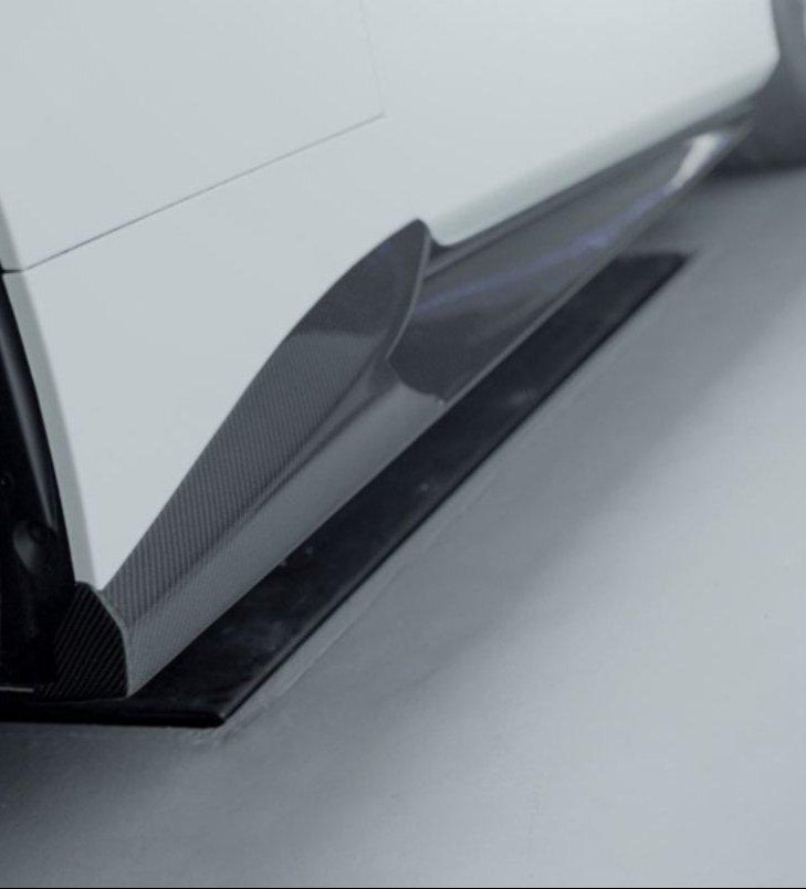 Future Design Carbon Ferrari 488 GTB Carbon Fiber Side Skirts - Performance SpeedShop