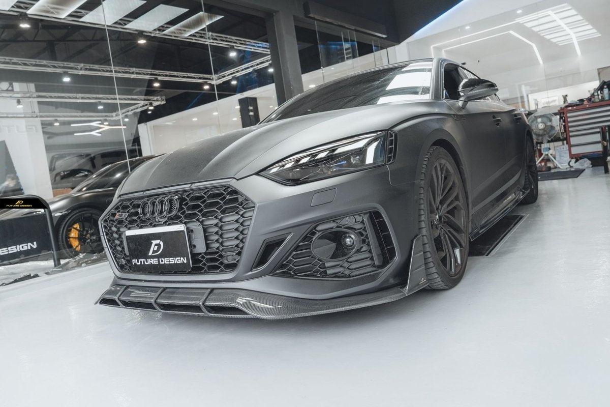 Future Design Carbon Fiber FRONT GRILL SIDE OVERLAY TRIM - "Blaze kit" for Audi RS5 B9.5 2020-2022 - Performance SpeedShop