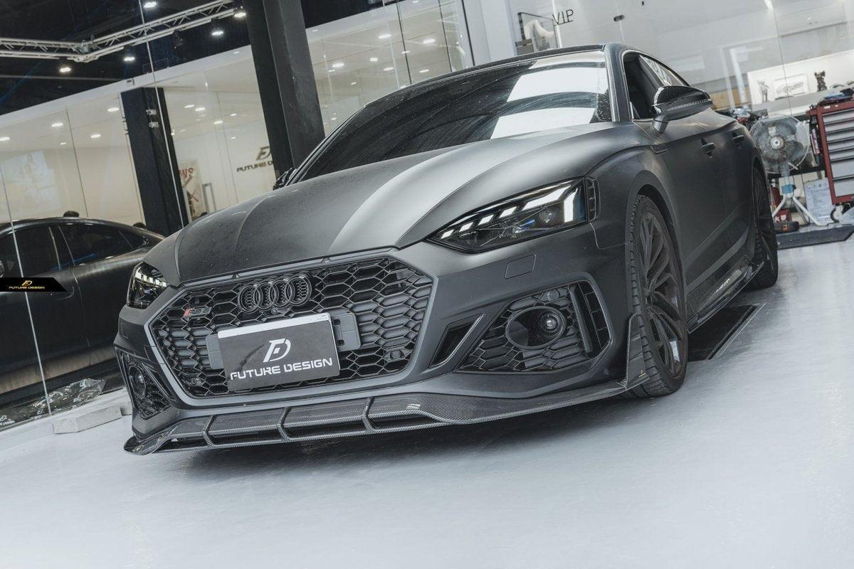 Future Design Carbon Fiber FRONT GRILL SIDE OVERLAY TRIM - "Blaze kit" for Audi RS5 B9.5 2020-2022 - Performance SpeedShop