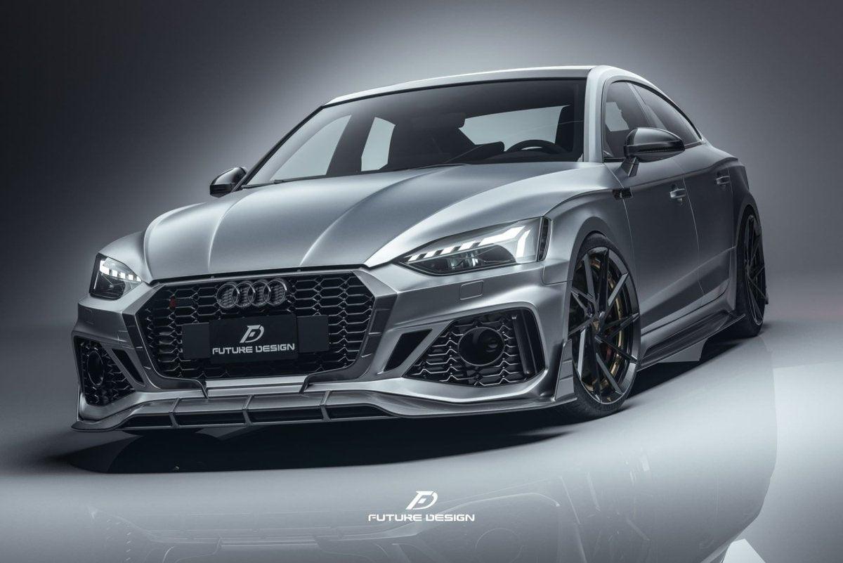 Future Design Carbon Fiber FRONT GRILL SIDE OVERLAY TRIM - "Blaze kit" for Audi RS5 B9.5 2020-2022 - Performance SpeedShop