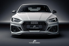 Future Design Carbon Fiber FRONT GRILL SIDE OVERLAY TRIM - "Blaze kit" for Audi RS5 B9.5 2020-2022 - Performance SpeedShop