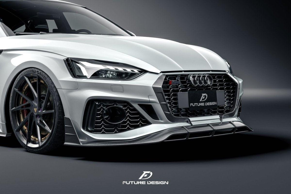 Future Design Carbon Fiber FRONT GRILL SIDE OVERLAY TRIM - "Blaze kit" for Audi RS5 B9.5 2020-2022 - Performance SpeedShop