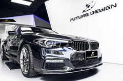 Future Design Carbon Fiber Front Lip M Performance Style For BMW 5 Series G30 530i 540i 2017-2020 Pre-facelift - Performance SpeedShop