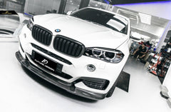 Future Design Carbon Fiber FRONT LIP SPLITTER 3D STYLE for BMW X6 F16 2015-2019 - Performance SpeedShop