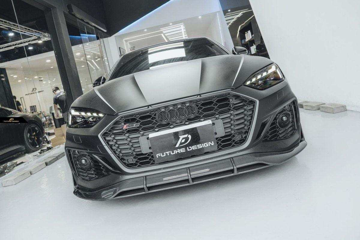 Future Design Carbon Fiber FRONT LIP SPLITTER - "Blaze kit" for Audi RS5 B9.5 2020-2022 - Performance SpeedShop