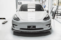 Future Design Carbon Fiber FRONT LIP SPLITTER for Tesla Model 3 - Performance SpeedShop