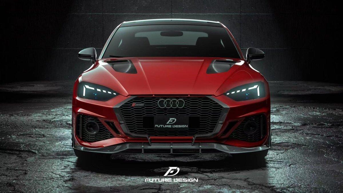 Audi RS5 S5 A5 B9 B9.5 2017-ON with Aftermarket Parts - V1 Hood Bonnet Carbon Fiber / FRP from Future Design Carbon