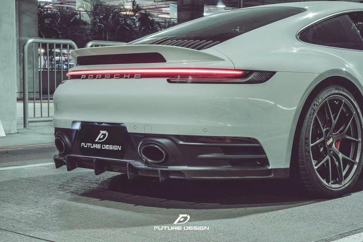 Future Design Carbon Fiber REAR DIFFUSER for Porsche 992 Carrera & 4 & S & 4S - Performance SpeedShop