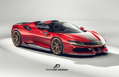 Future Design Carbon Fiber SIDE SKIRTS for Ferrari SF90 Stradale & Spider - Performance SpeedShop