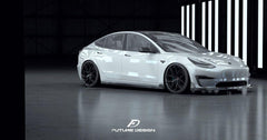 Future Design Carbon Fiber SIDE SKIRTS for Tesla Model 3 - Performance SpeedShop